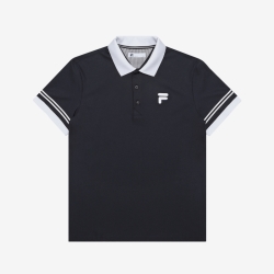 Fila Golf less - Miesten Poolopaita - Mustat | FI-77476